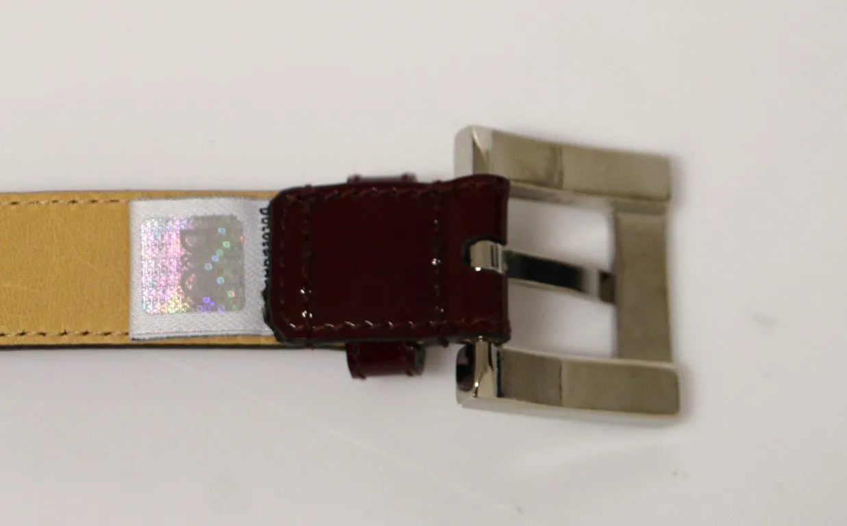 Red Leather Logo Belt