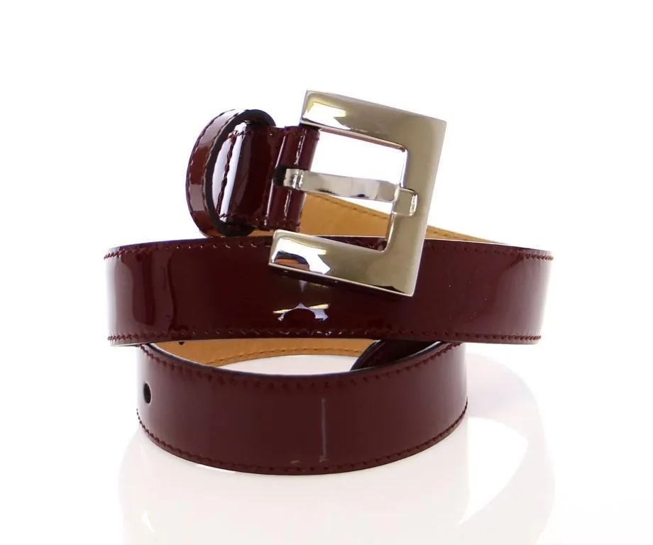 Red Leather Logo Belt