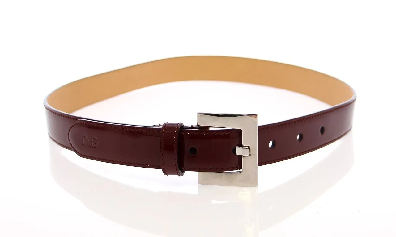 Red Leather Logo Belt