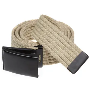 Ribbed Web Belt with Black Flip Top  Buckle- 5 Colors!