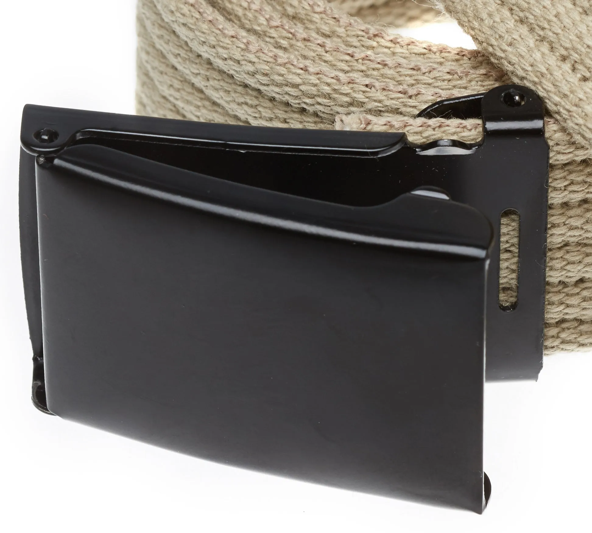 Ribbed Web Belt with Black Flip Top  Buckle- 5 Colors!