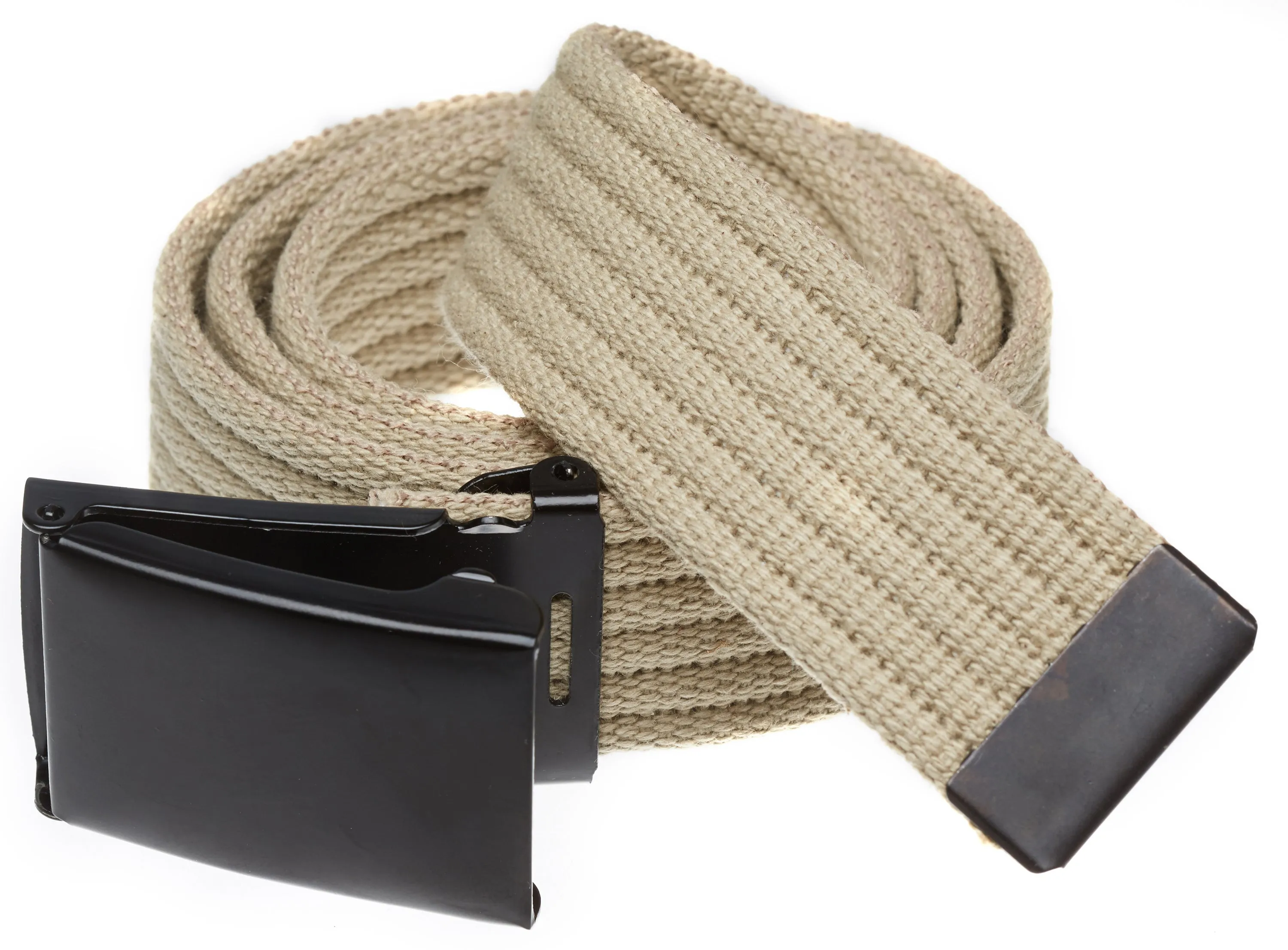 Ribbed Web Belt with Black Flip Top  Buckle- 5 Colors!