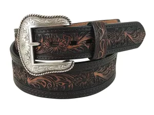 Roper Belt Mens Hand Tooled Floral Design (8634500)