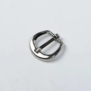 Round Nickel Heel Bar Buckle 5/8 Inch