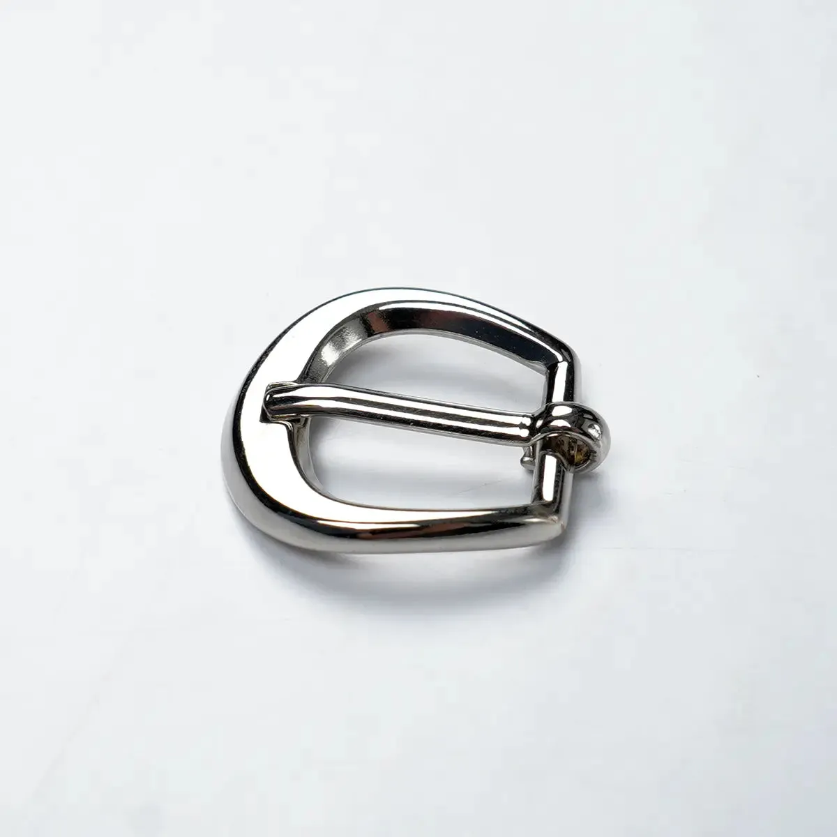 Round Nickel Heel Bar Buckle 5/8 Inch