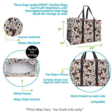 !SALE! Mocha Cow NGIL Mega Shopping Utility Tote Bag