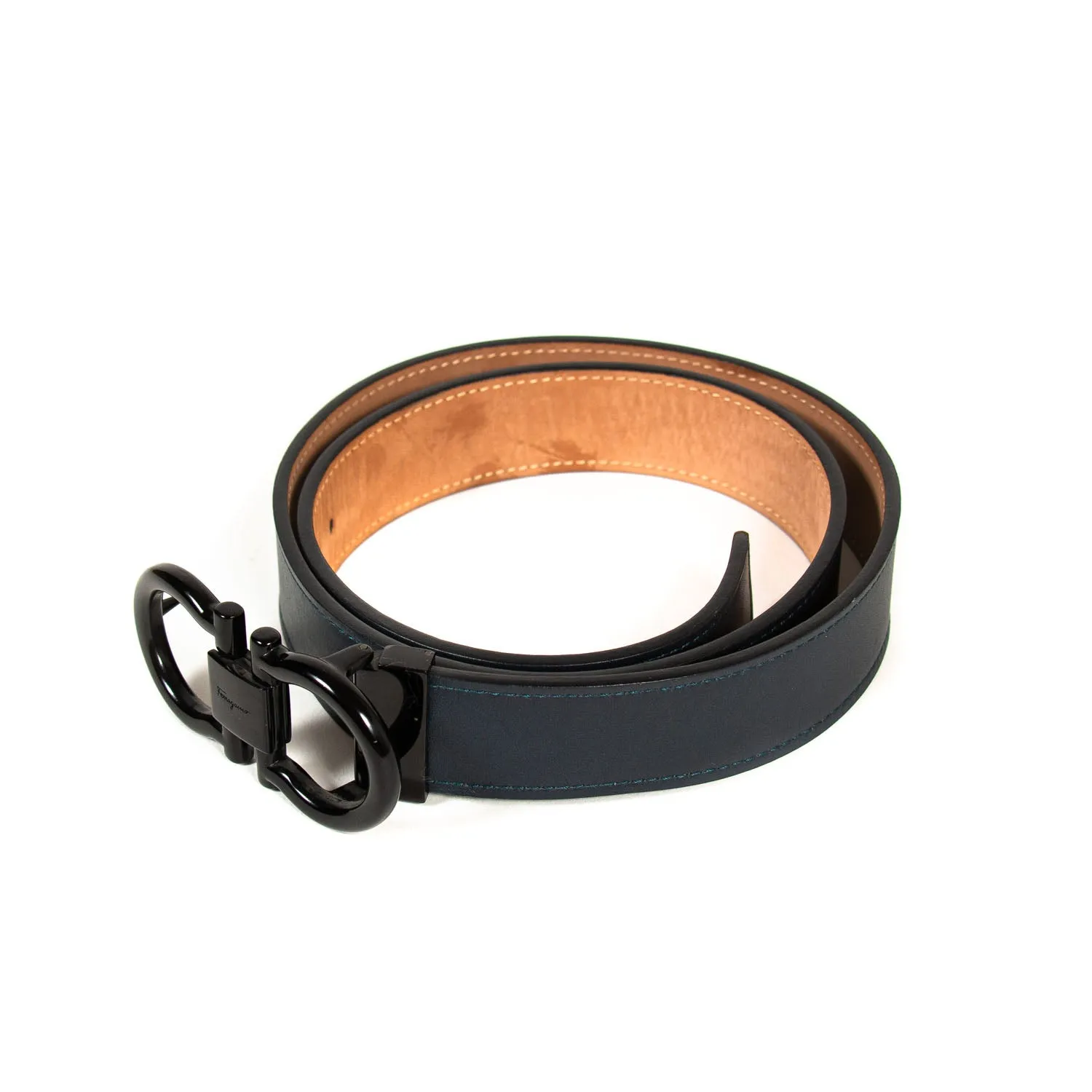 Salvatore Ferragamo Gancini Leather Belt