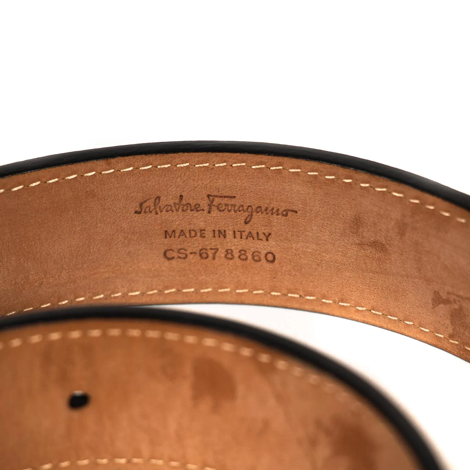 Salvatore Ferragamo Gancini Leather Belt