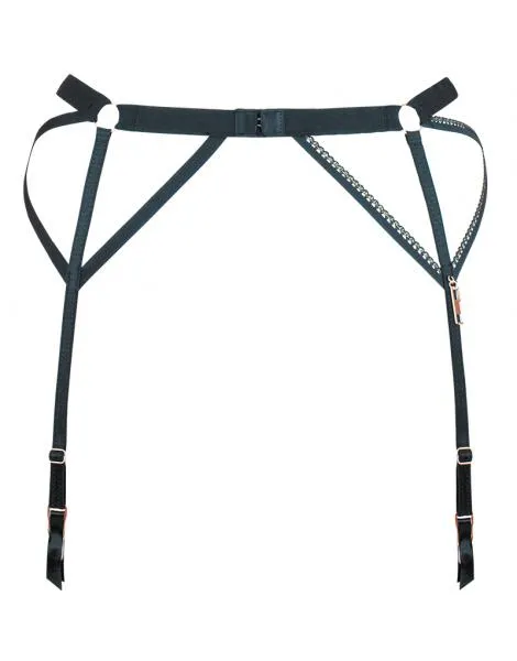Scantilly Unzipped Suspender Belt - Black -