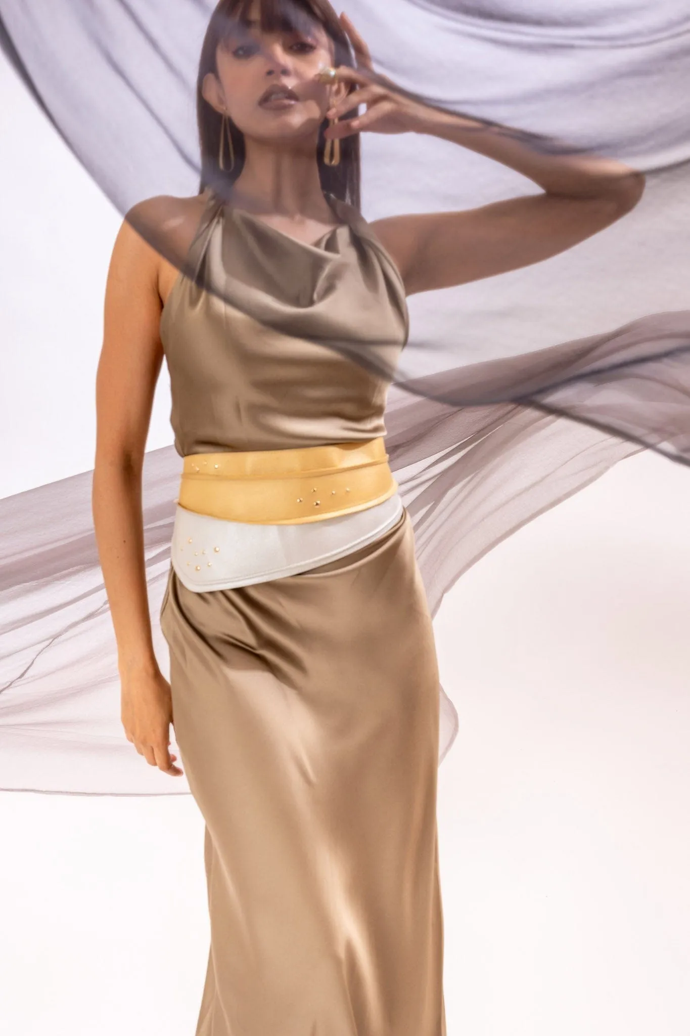 Scarf Belt In Gold And Silver