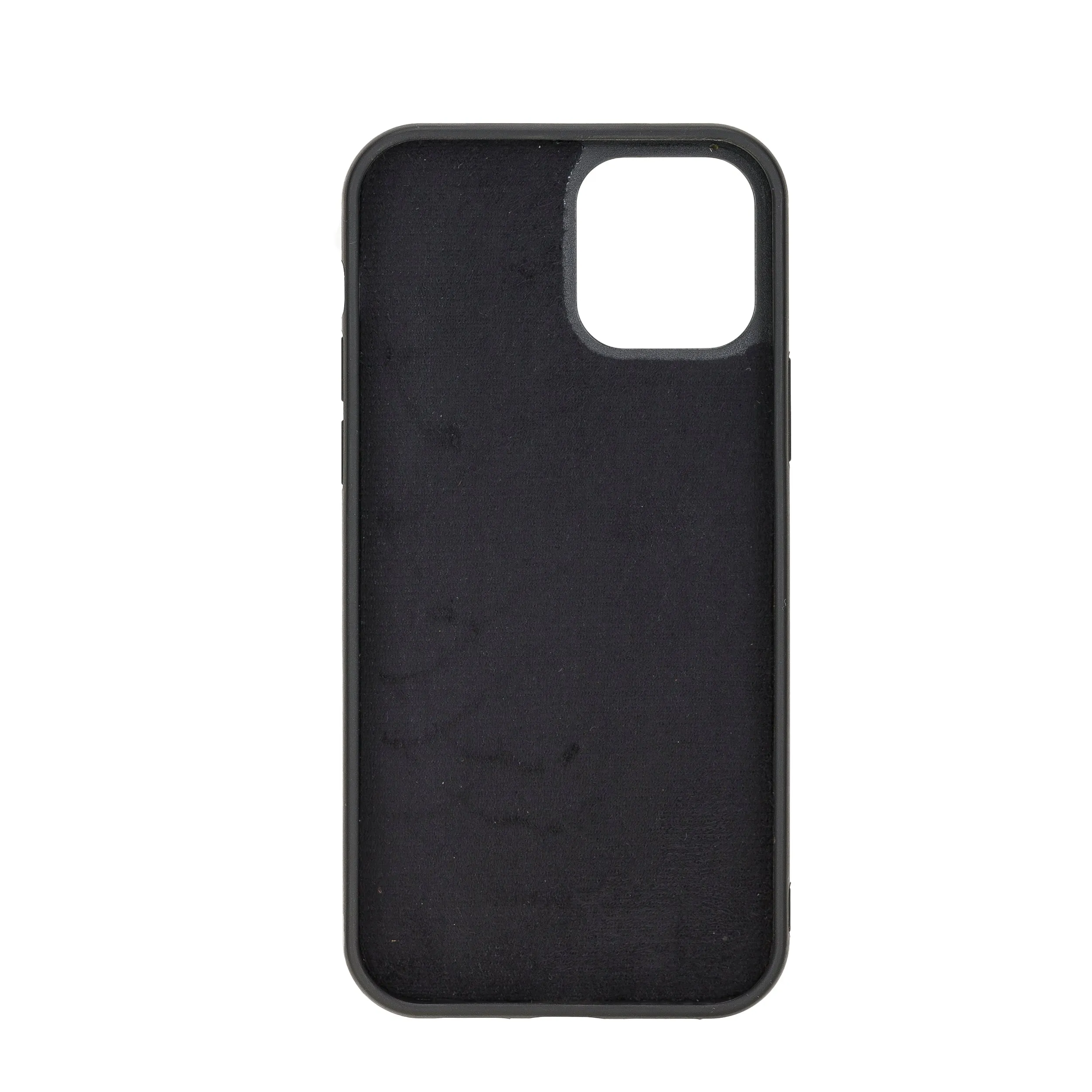 Schwarz iPhone 12 (6.1") Case Genuine Leather case, handmade leather case Flex Cover