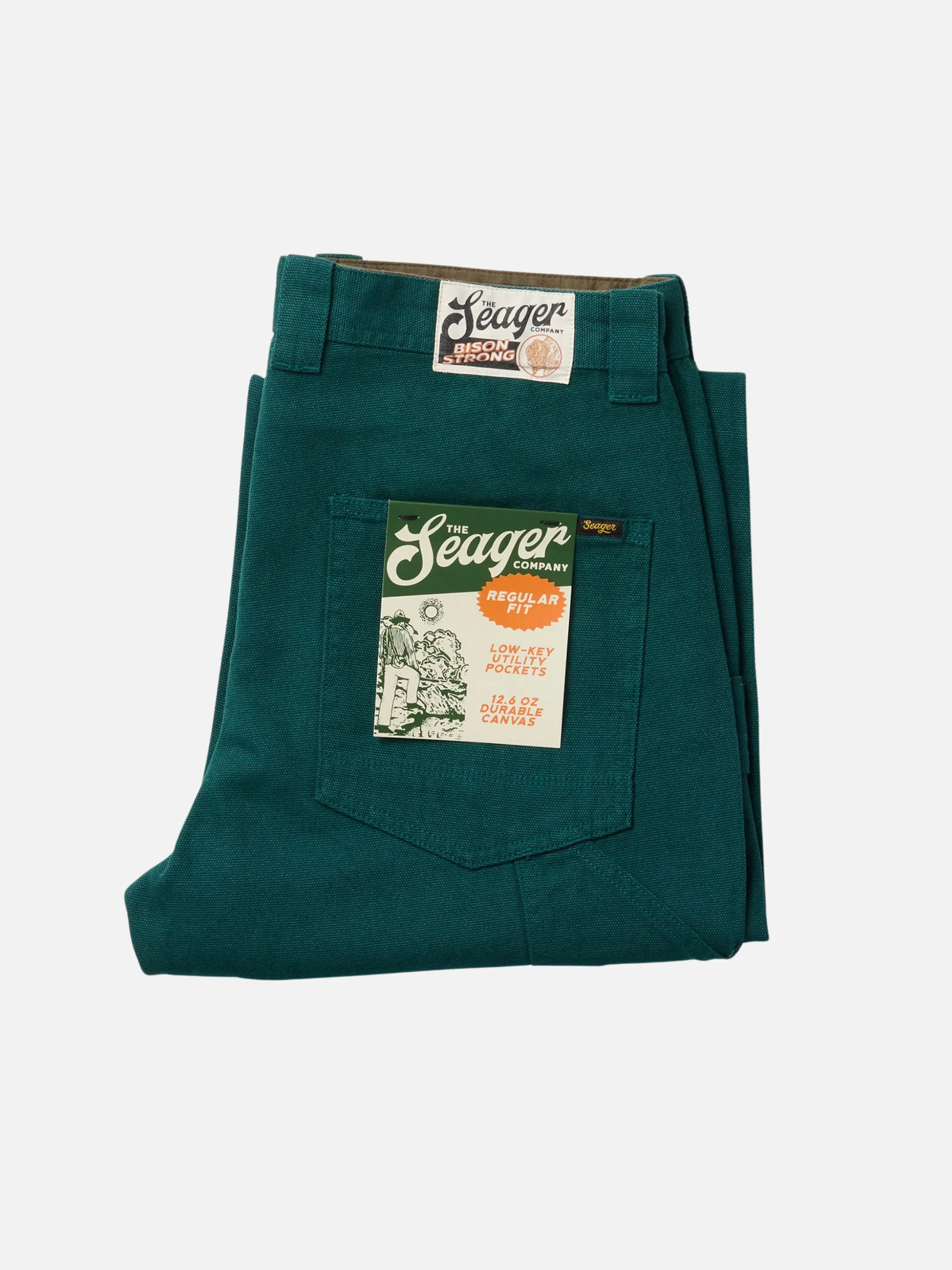 Seager Bison Canvas Pants - Tough Teal