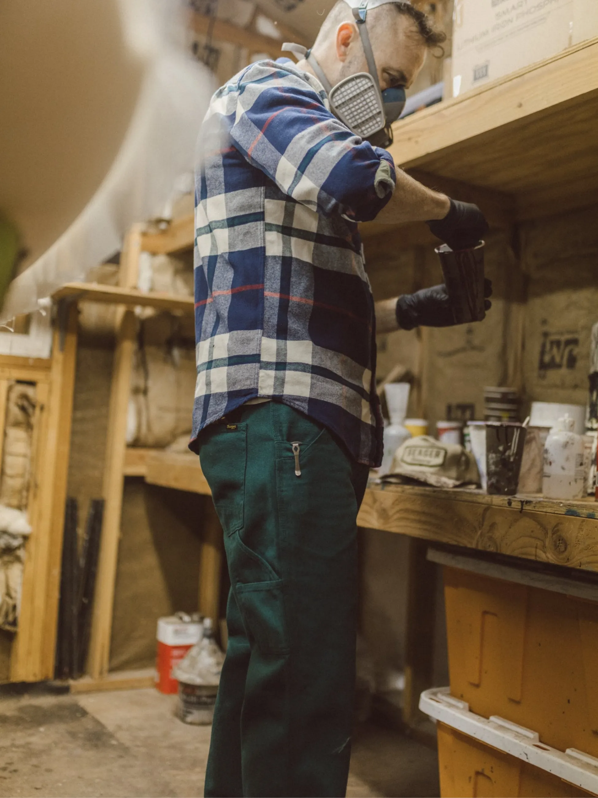 Seager Bison Canvas Pants - Tough Teal