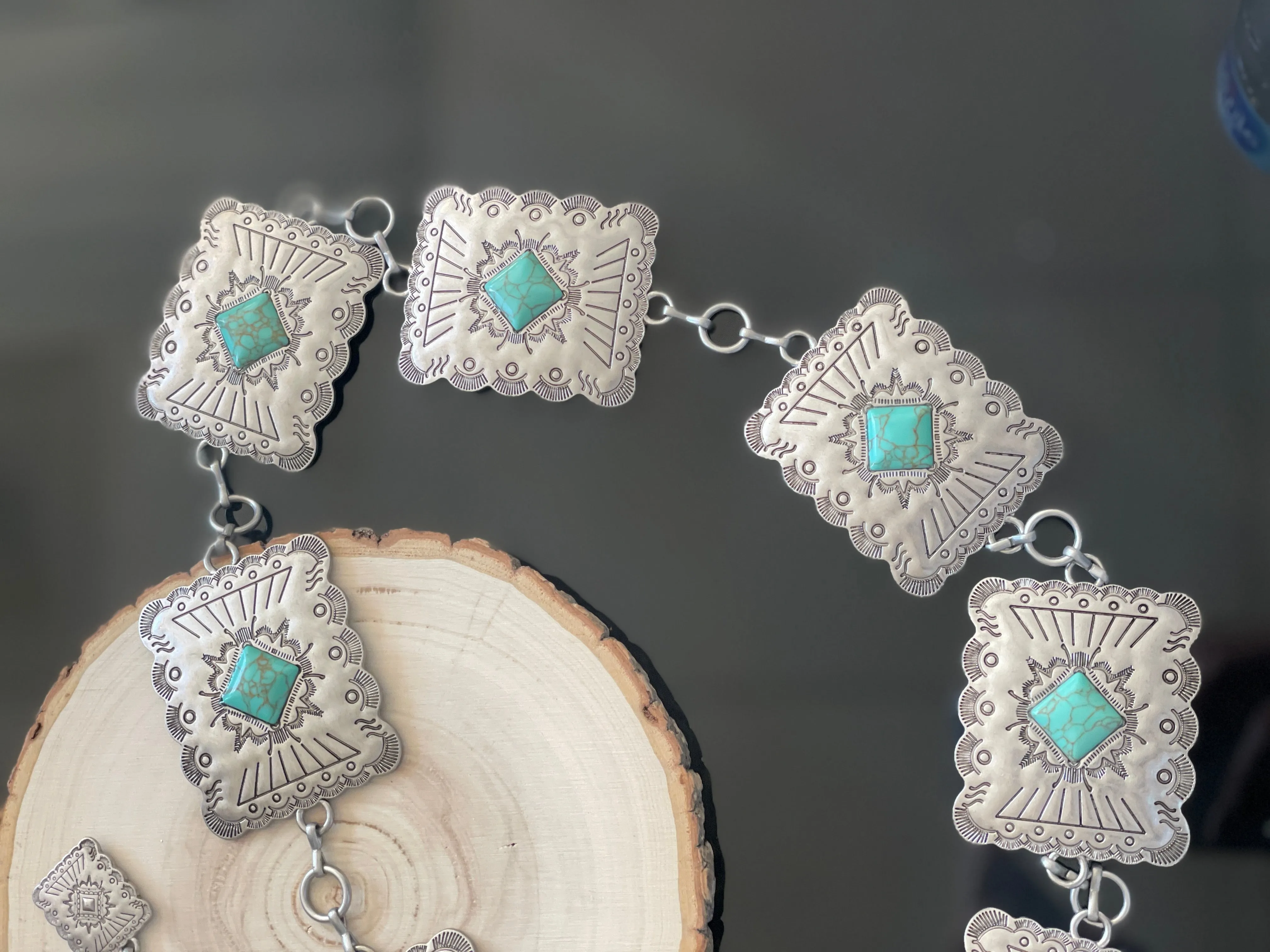 Selena Large Square Concho Belt