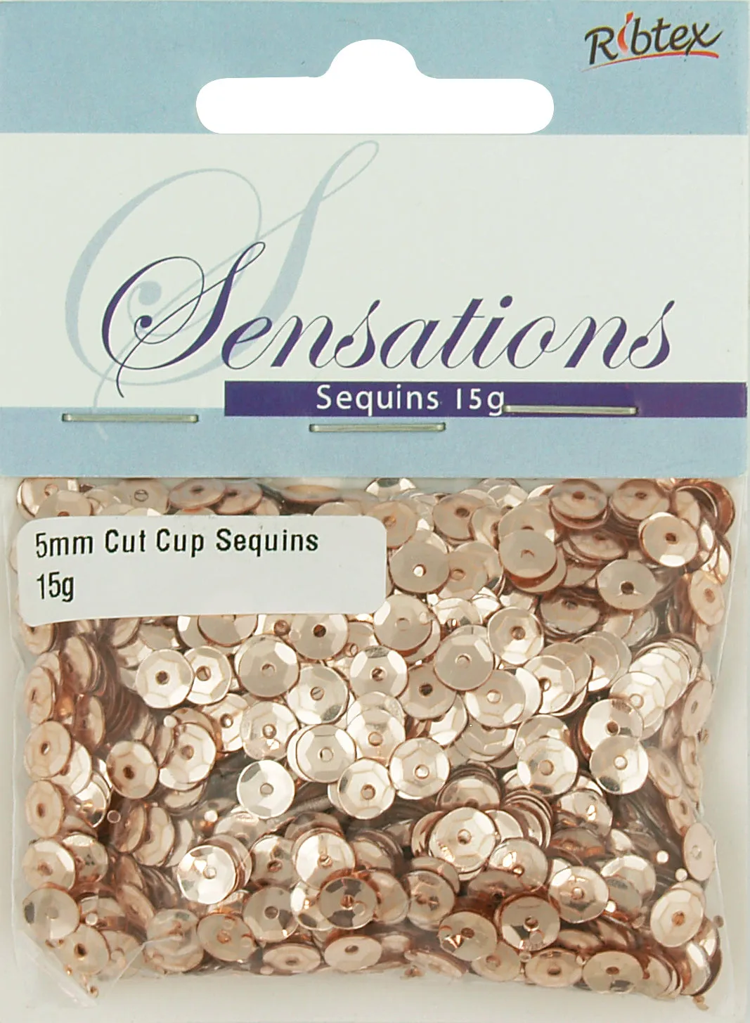 SEQUINS CUT CUP ROSE GOLD 5MM 15G