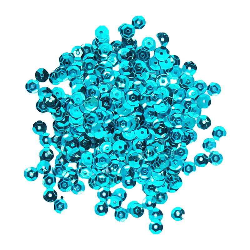 SEQUINS CUT CUP TURQUOISE 5MM 15G