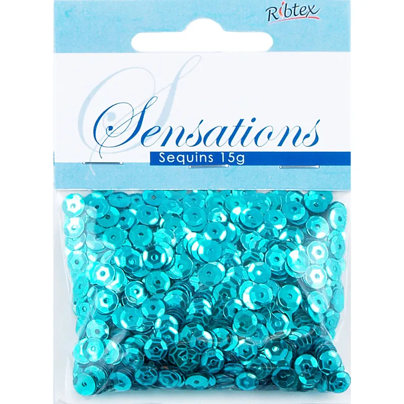 SEQUINS CUT CUP TURQUOISE 5MM 15G