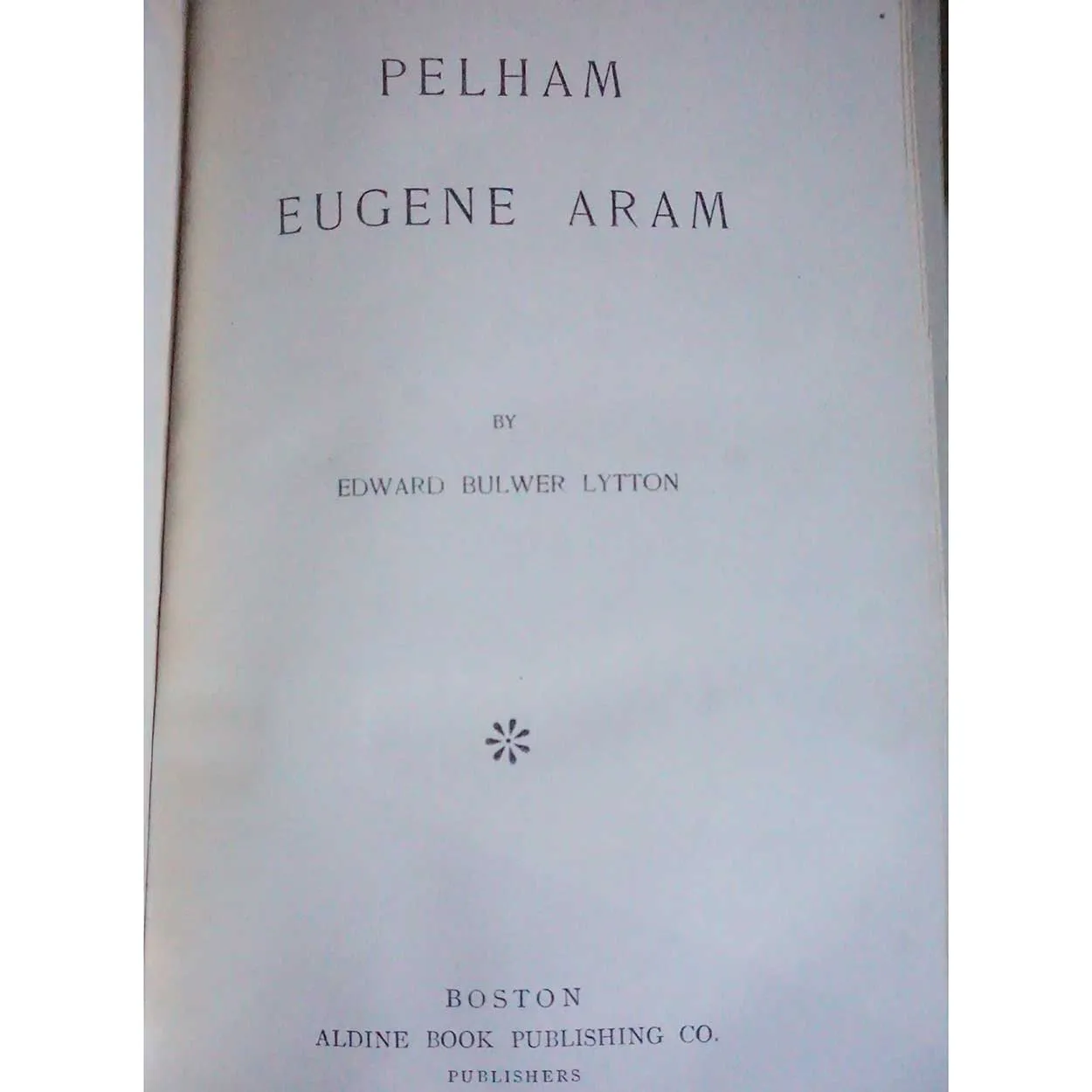 Set of Two Books: Bulwer's Novels by Lord Edward Bulwer Lytton