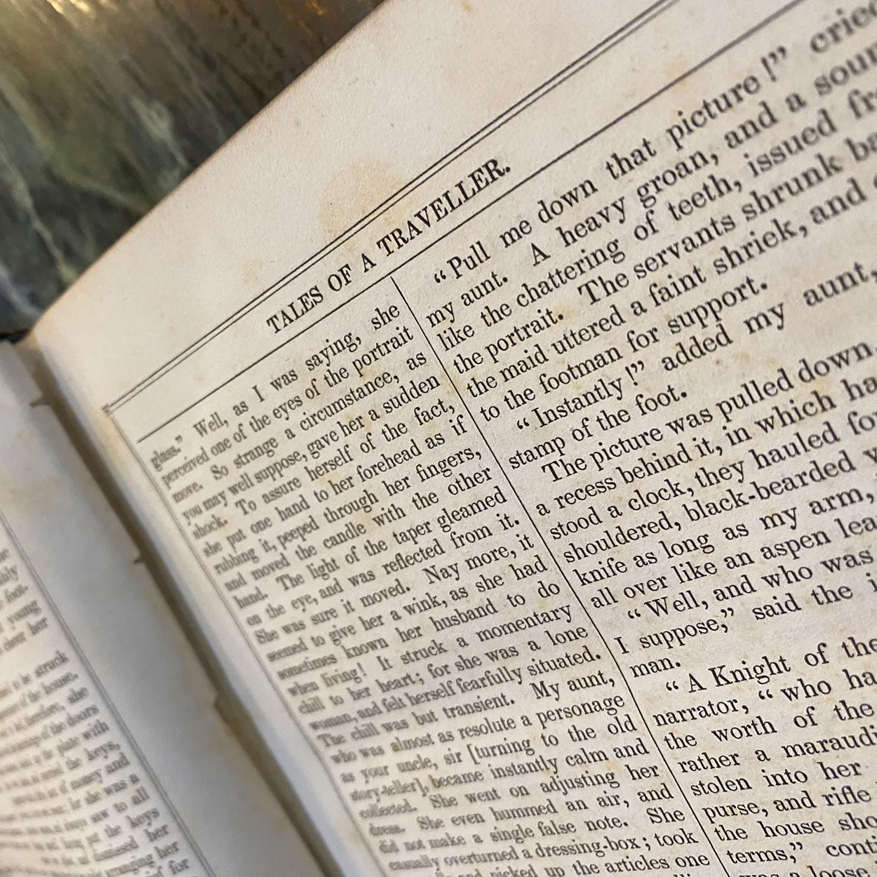 Set of Two Leather Bound Books: The Works of Washington Irving, Volume I-II