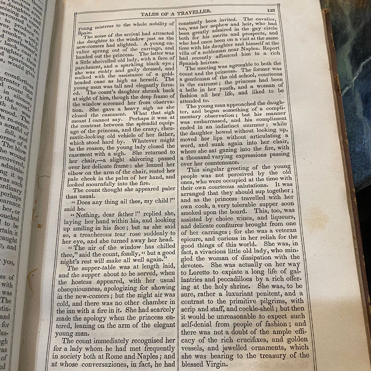 Set of Two Leather Bound Books: The Works of Washington Irving, Volume I-II