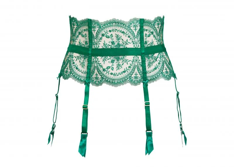 Severine Suspender - Emerald -