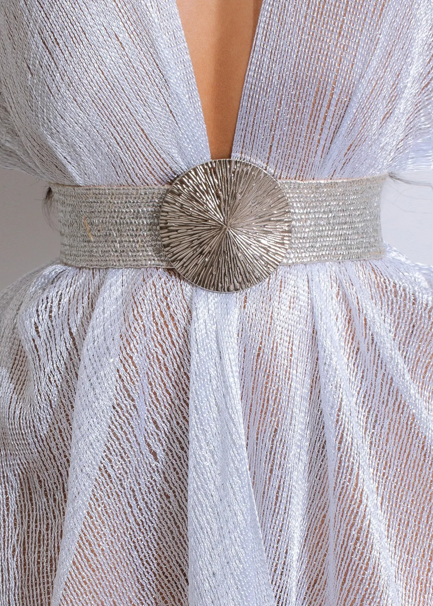 Shimmer & Shine Metallic Belt Silver