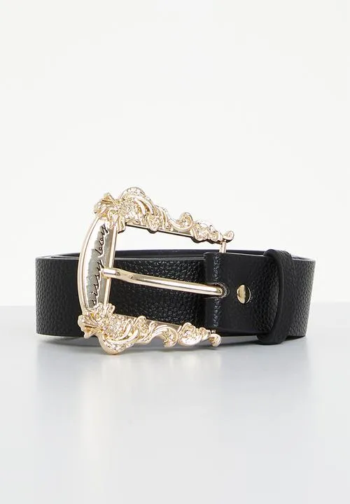 Sissyboy Ladies Paisely Buckle Belt Black
