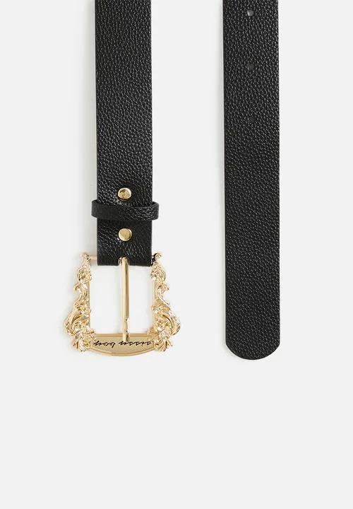 Sissyboy Ladies Paisely Buckle Belt Black