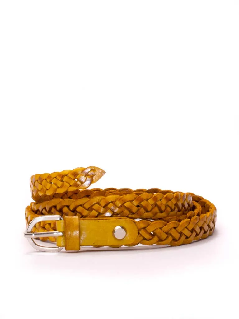 Skinnies Leather Woven Belt