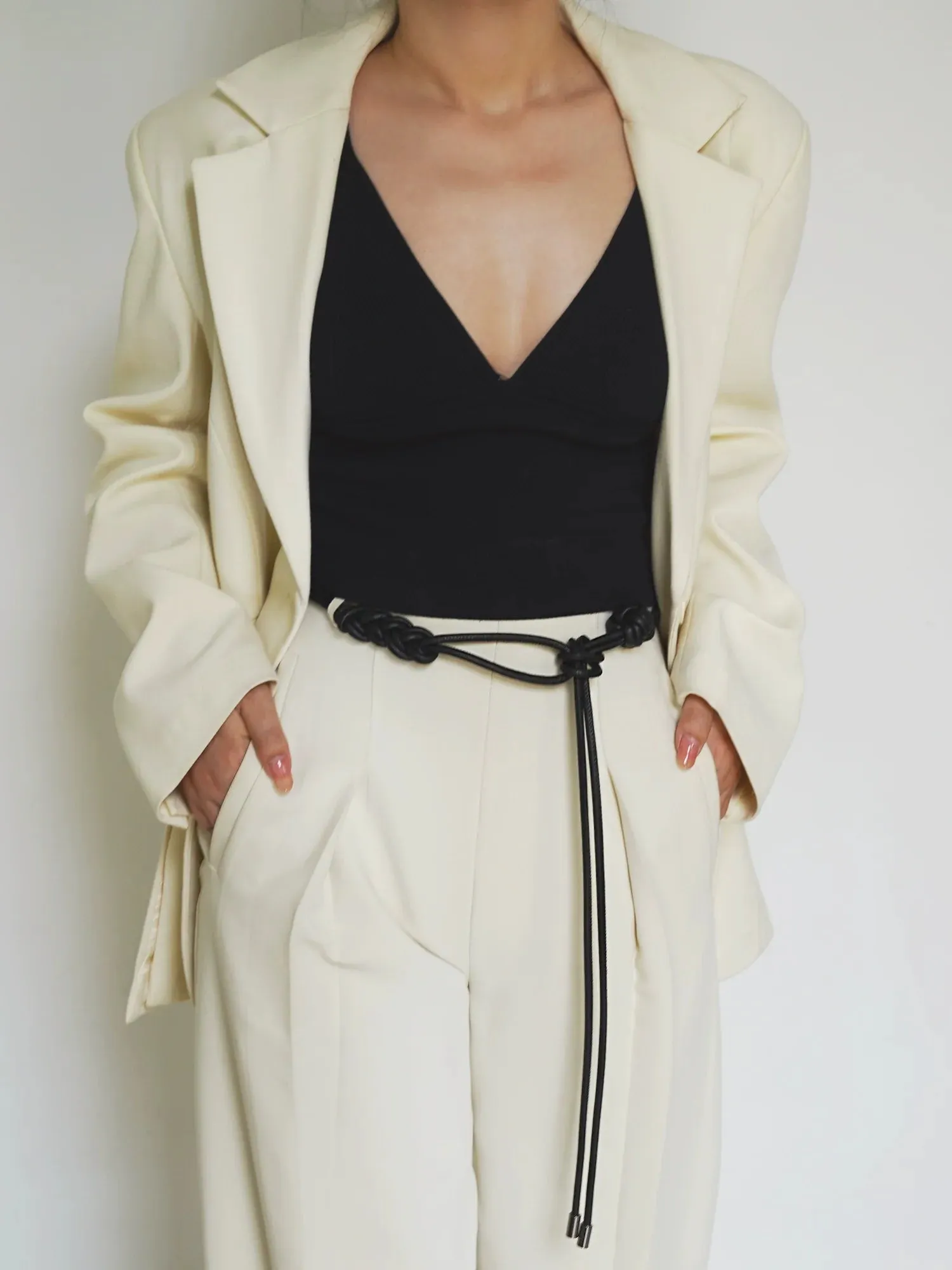 Slim Braided Rope Belt