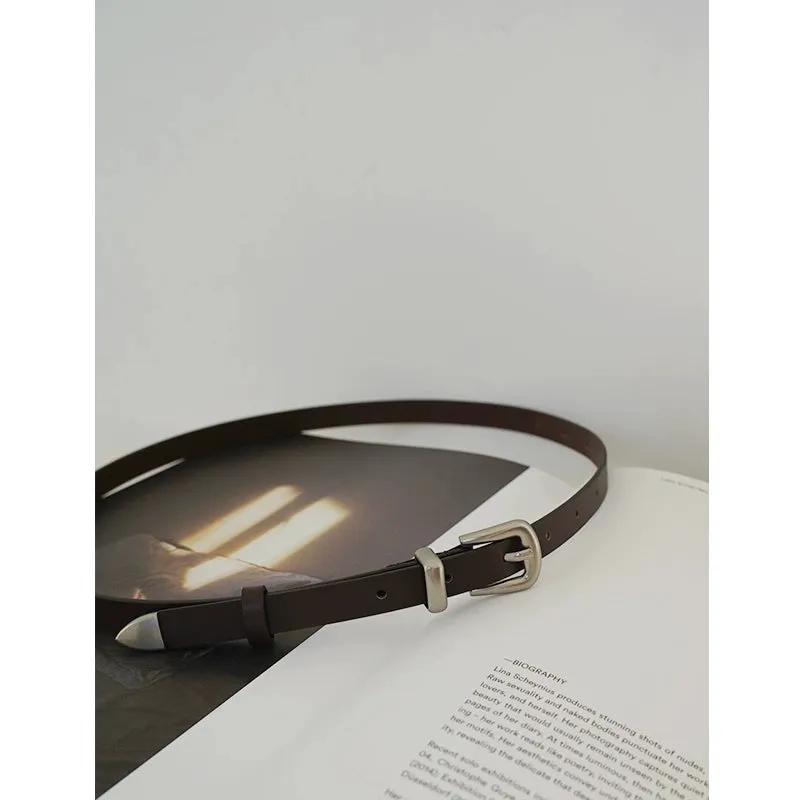 Slim Cowhide Belt