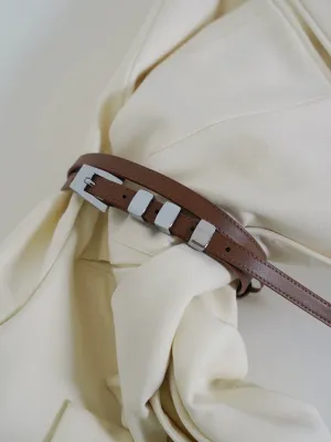 Slim Top-Grain Leather Belt