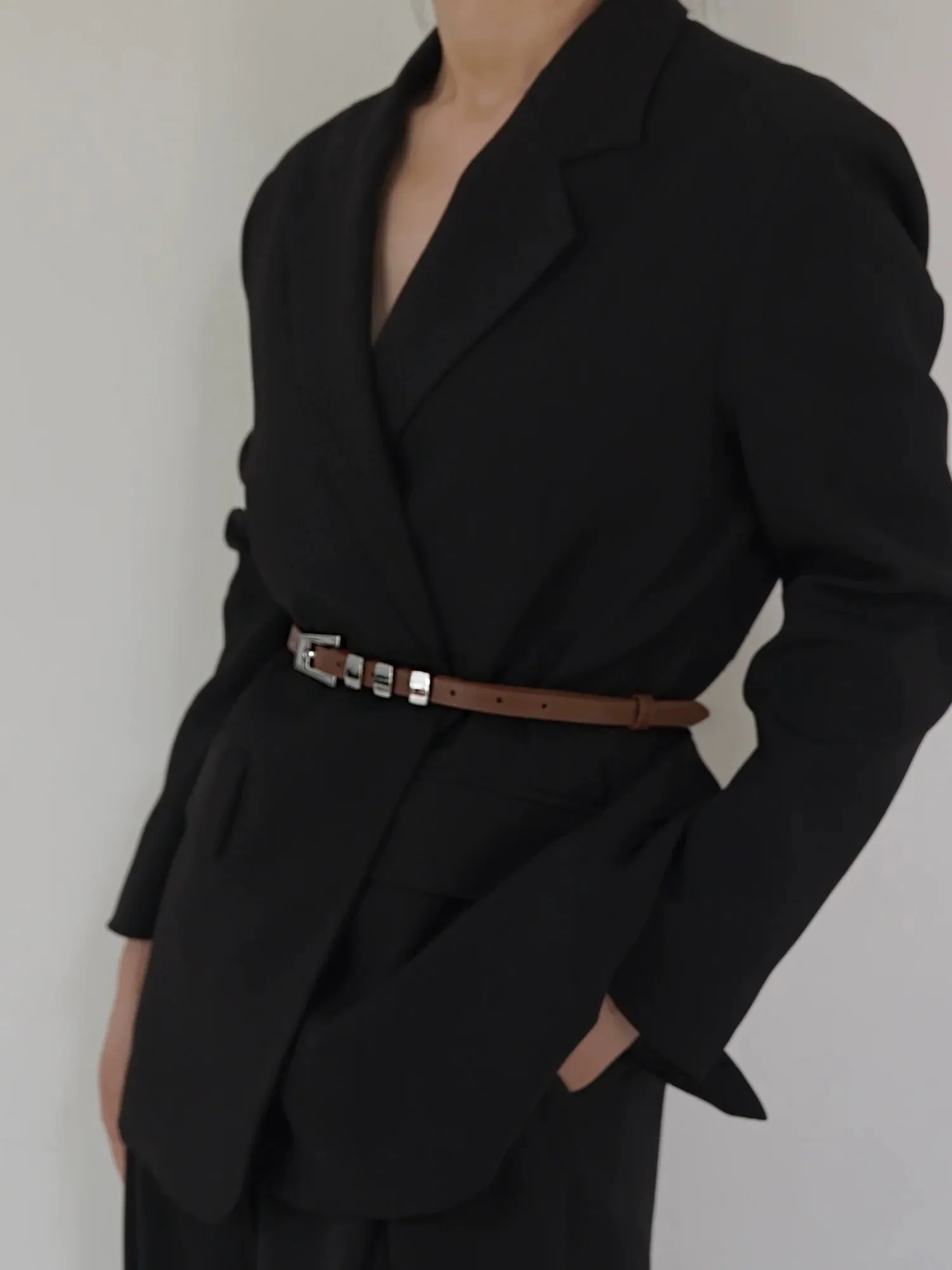 Slim Top-Grain Leather Belt