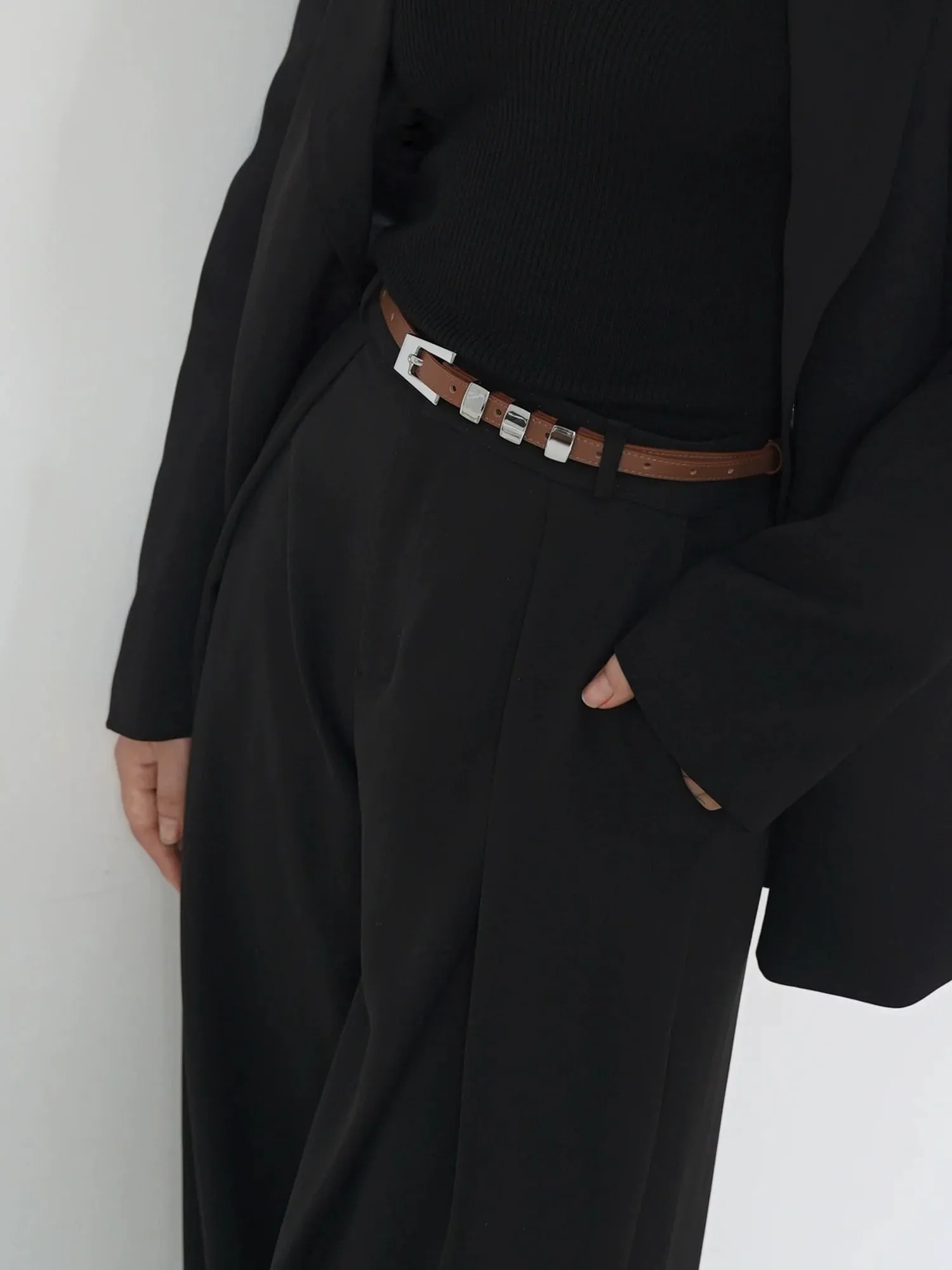 Slim Top-Grain Leather Belt