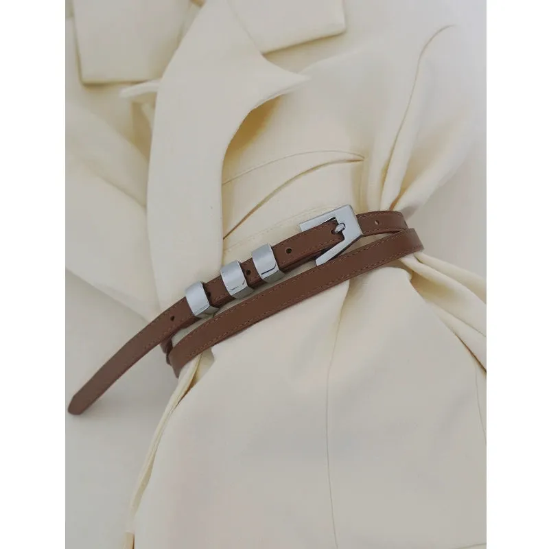 Slim Top-Grain Leather Belt