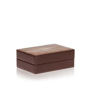 Small Box in Brown Stingray Leather