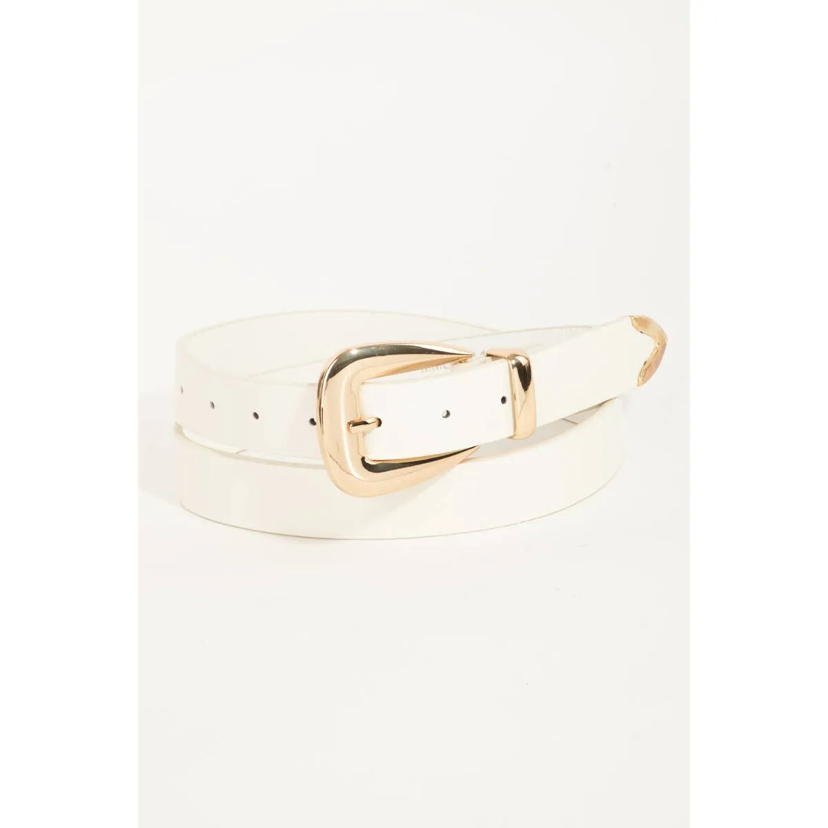 Smooth Faux Leather Belt