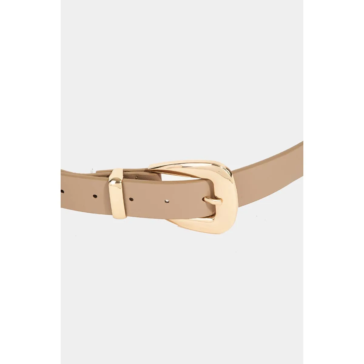 Smooth Faux Leather Belt