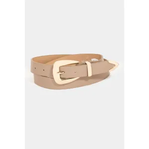 Smooth Faux Leather Belt