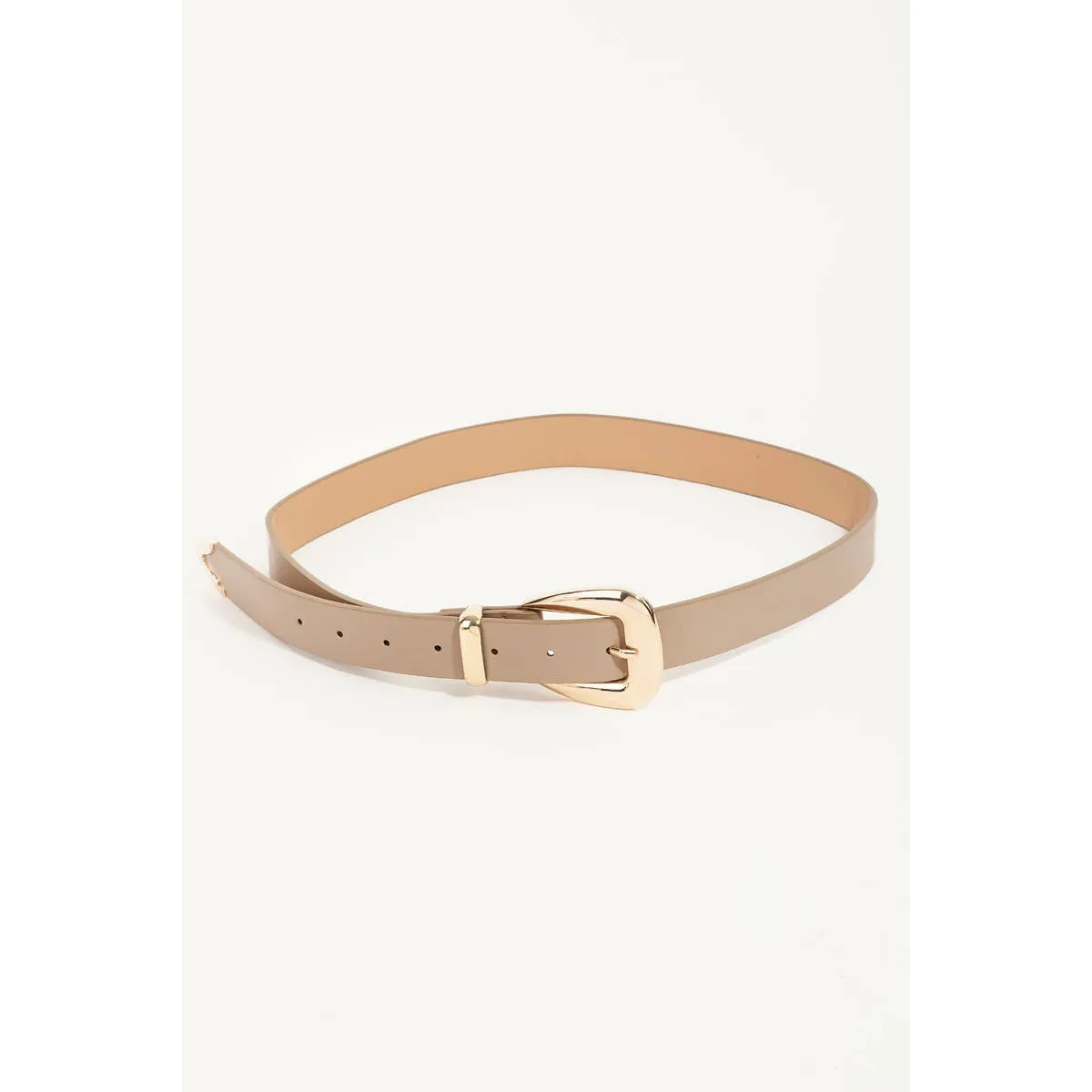 Smooth Faux Leather Belt