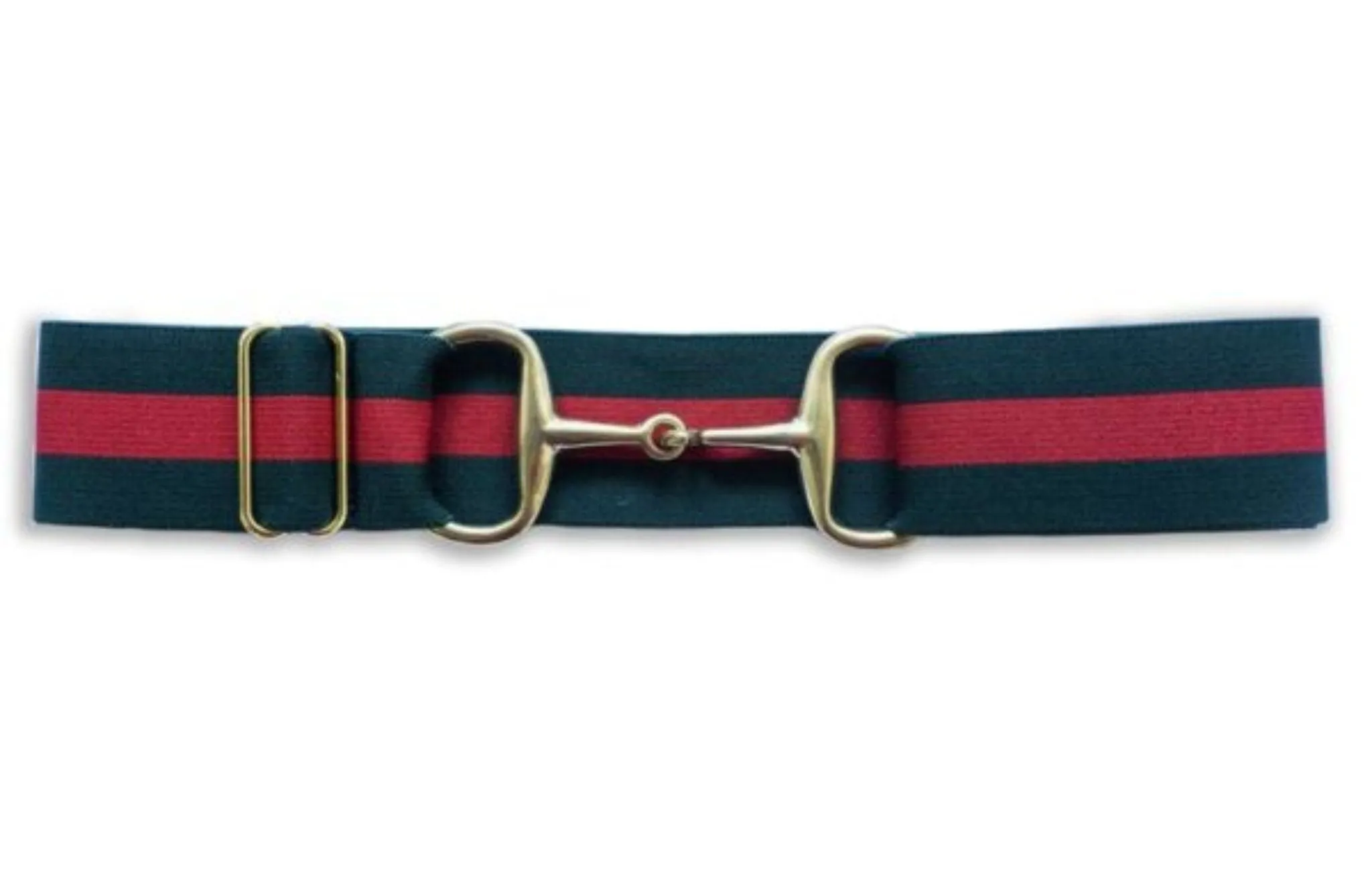 Snaffle Bit Elastic Belt 1.5 Gold Snaffle
