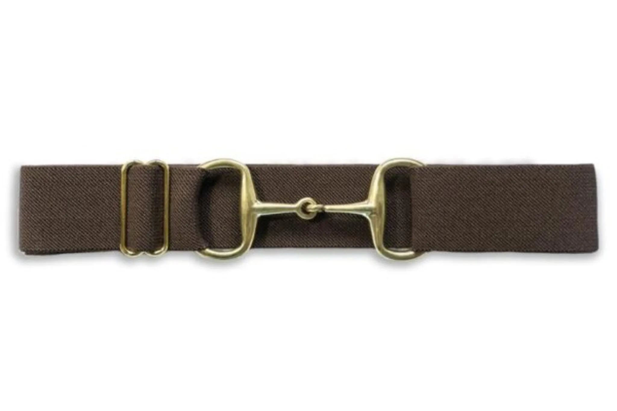 Snaffle Bit Elastic Belt 1.5 Gold Snaffle