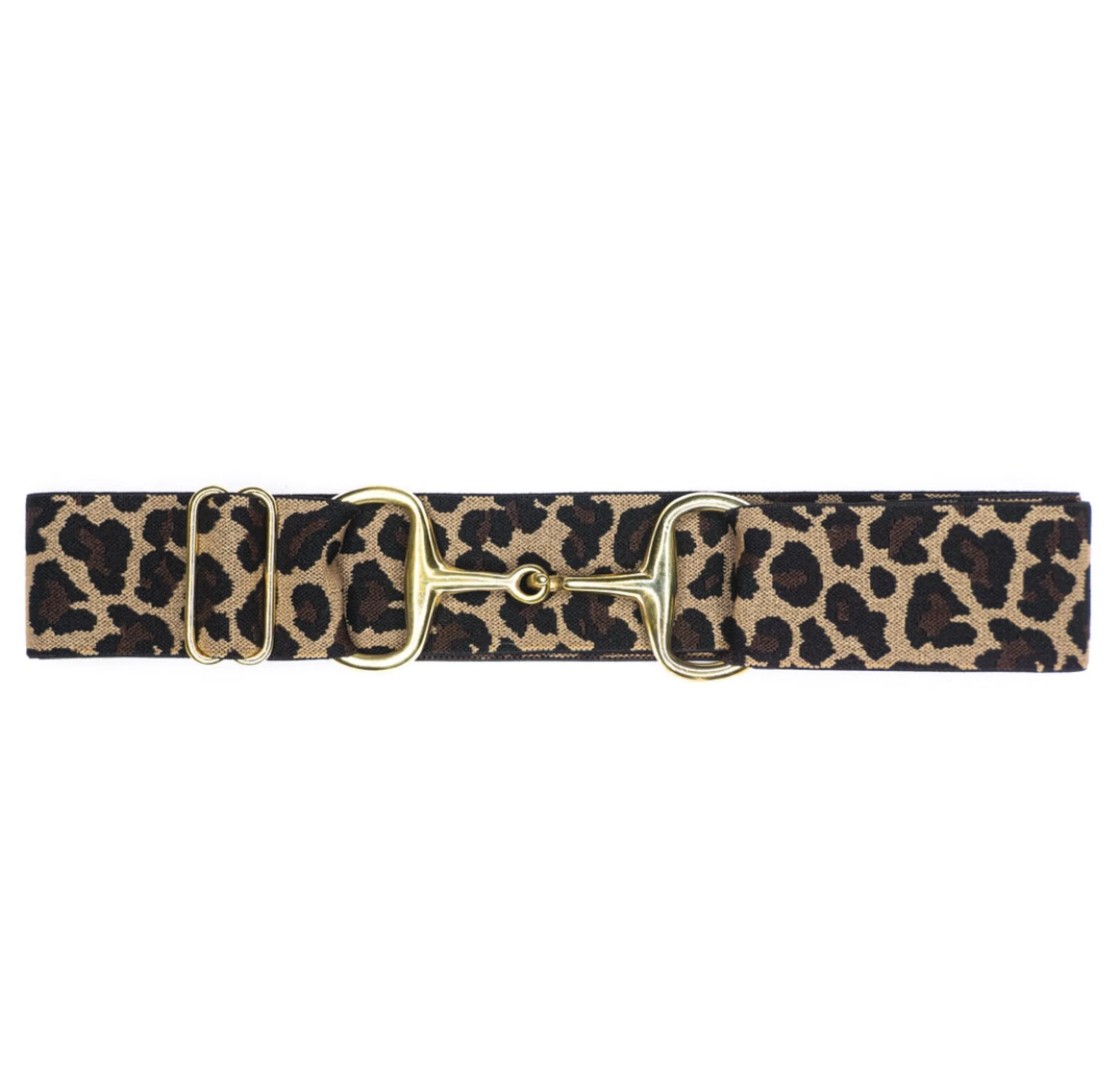 Snaffle Bit Elastic Belt 1.5 Gold Snaffle