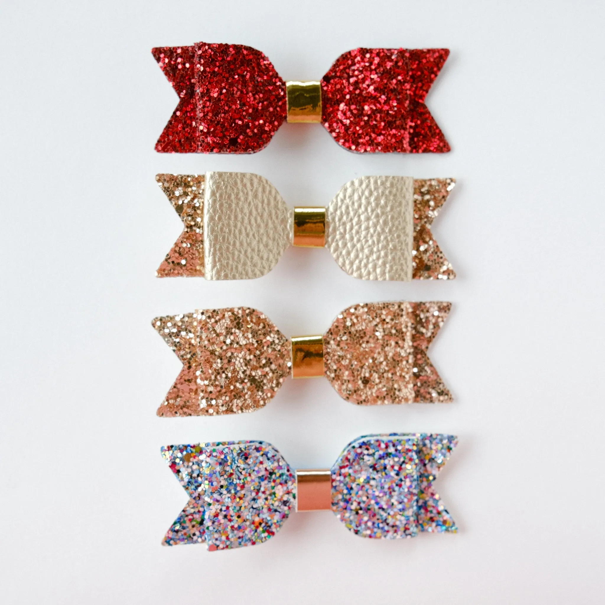 Sophia Classic Glitter Bow Hair Clip Set