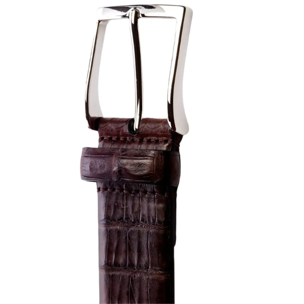 Sovereign Grade Dark Brown Crocodile Belt