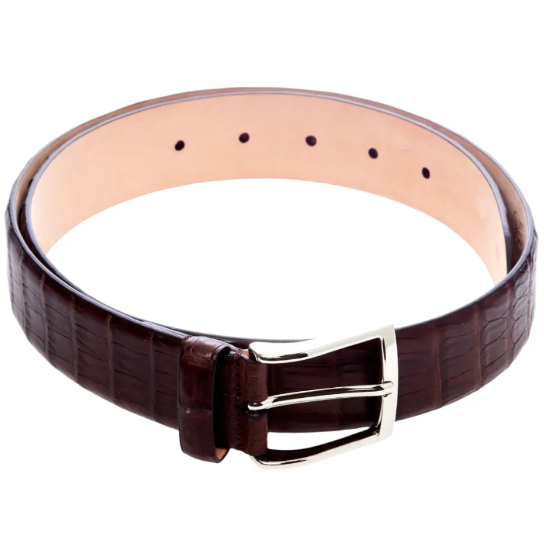 Sovereign Grade Dark Brown Crocodile Belt