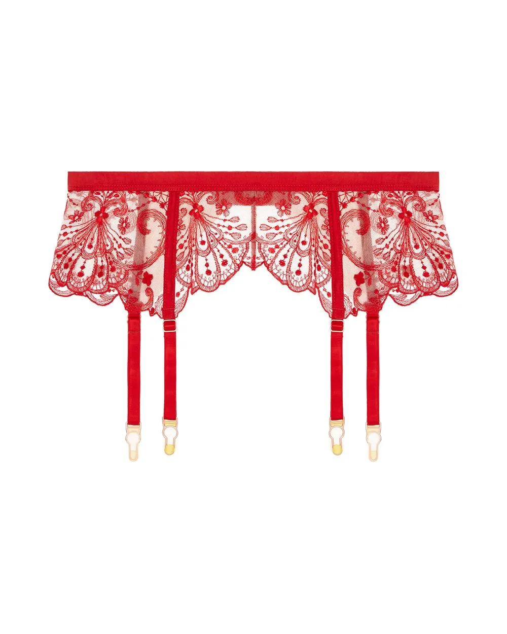 Spotlight Embroidered Suspender Belt