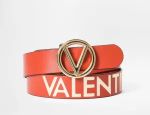 SS22 - Belts - Bessy Gold Embossed - Lipstick Red