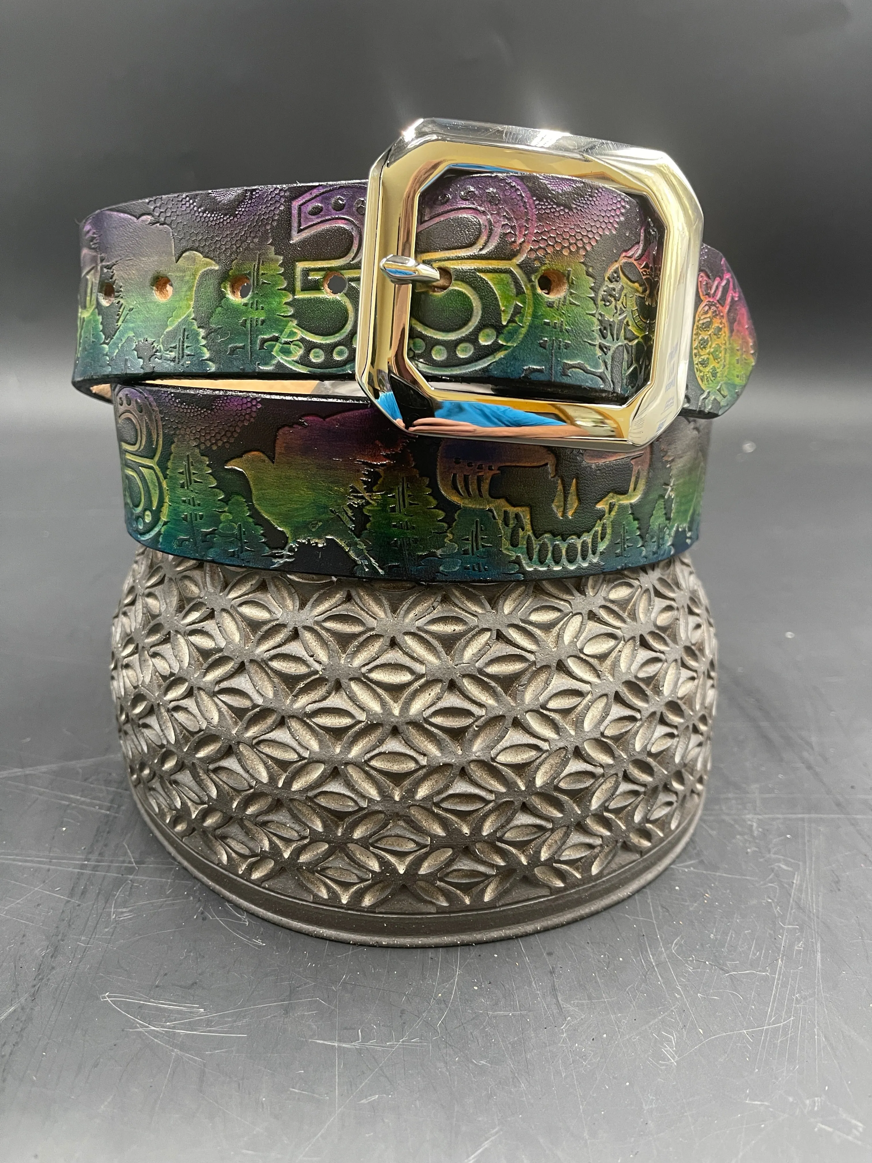 Stamped Leather Belt - Billy Strings