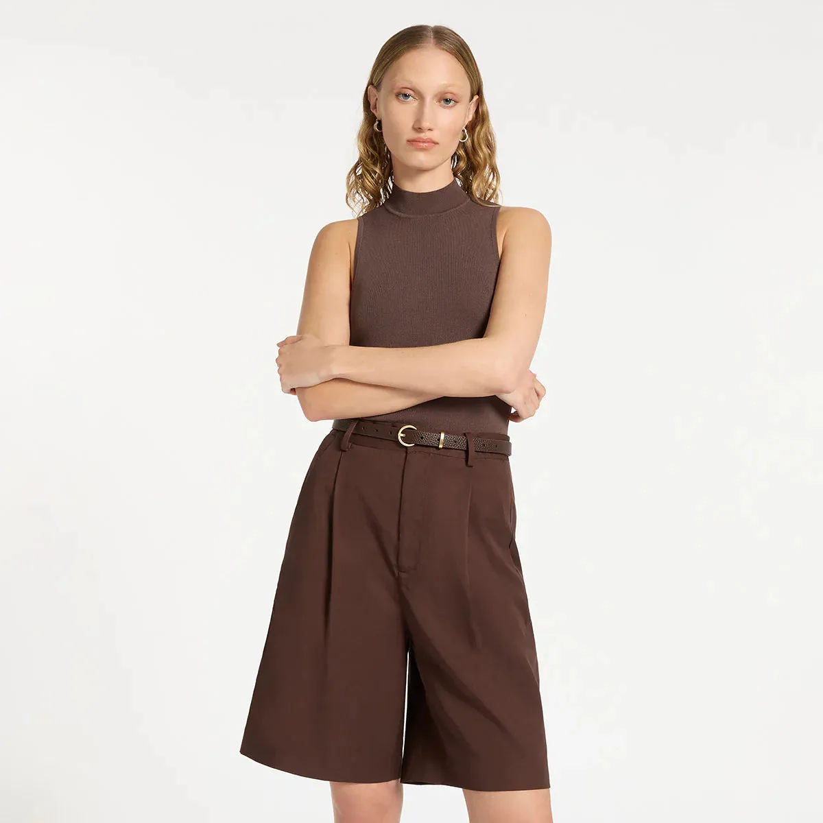 Status Anxiety II HAPPENS ALL THE TIME belt - Choc/Gold